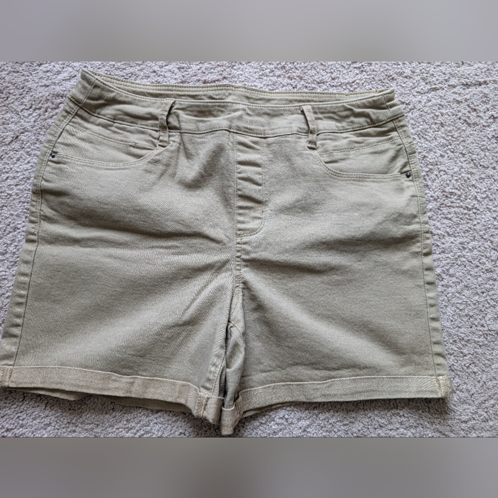 Time and Tru Stretchy Shorts With Front and Back Pockets size L